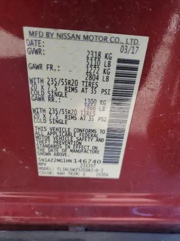 2017 NISSAN MURANO S  