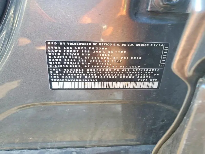 2024 VOLKSWAGEN TIGUAN SE R-LINE BLACK  