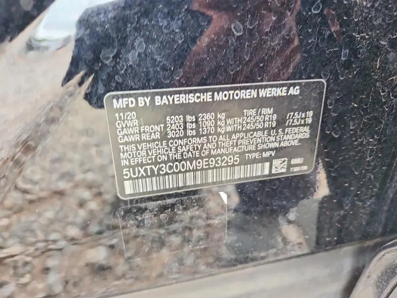 2021 BMW X3 SDRIVE30I  