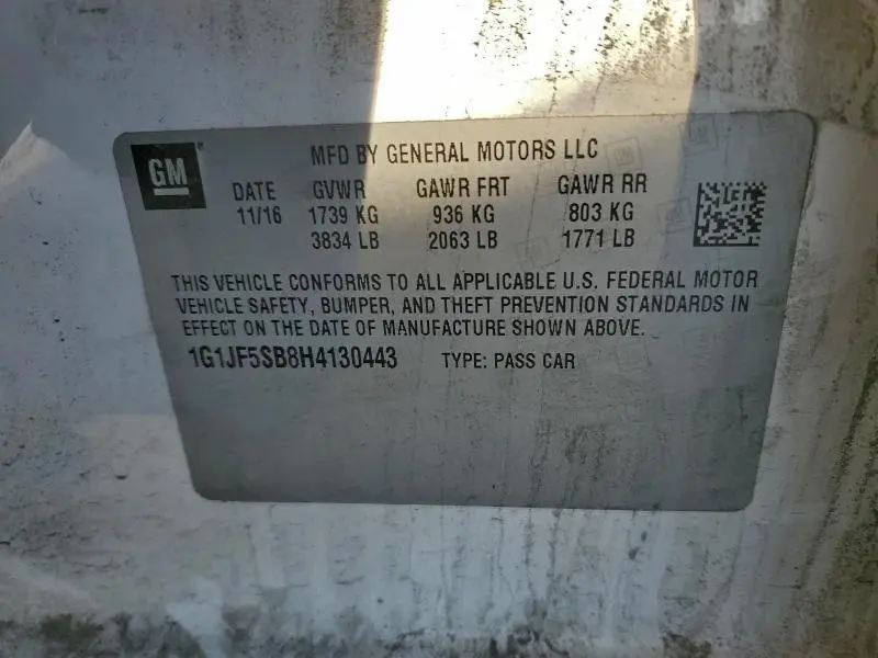 2017 CHEVROLET SONIC PREMIER  