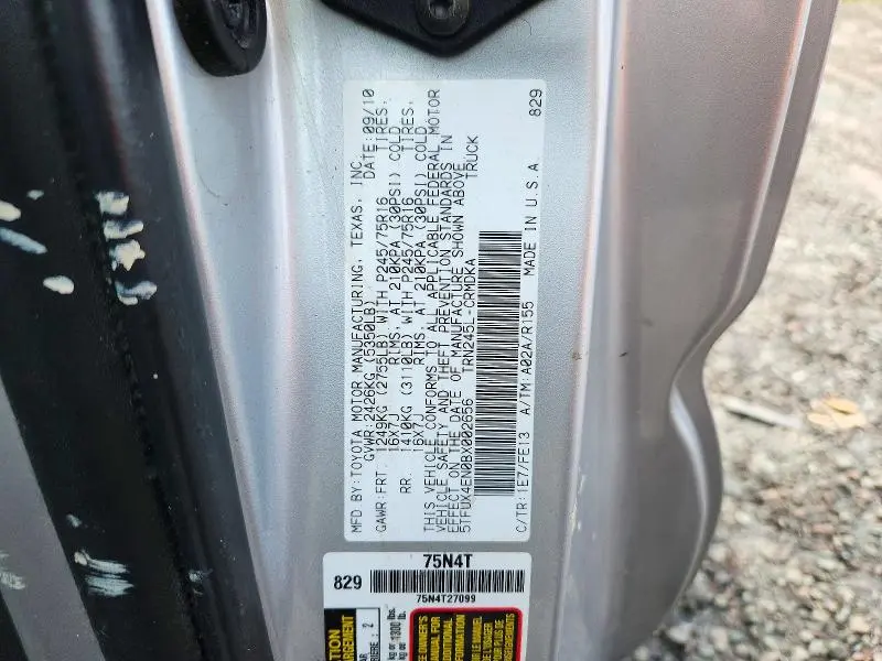 2011 TOYOTA TACOMA BASE  
