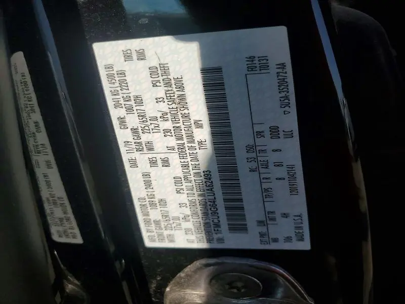 2020 FORD ESCAPE SE  