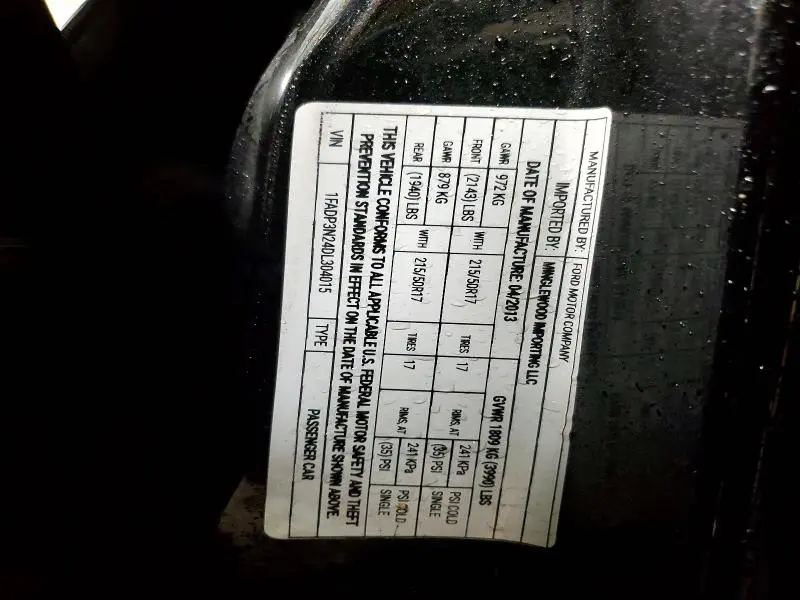 2013 FORD FOCUS TITANIUM  
