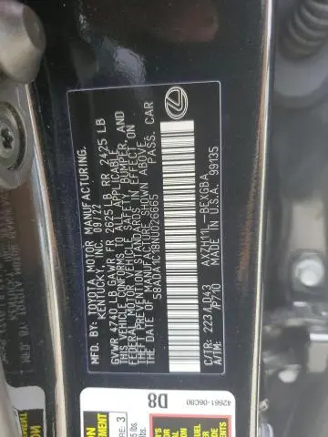 2022 LEXUS ES 300H BASE  