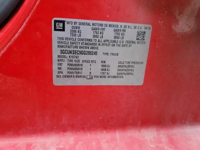 2016 CHEVROLET SILVERADO K1500 LTZ  