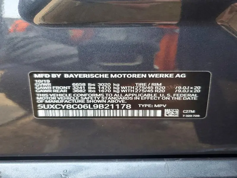 2020 BMW X6 M50I  