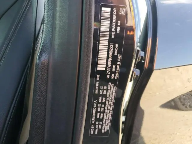 2022 ALFA ROMEO GIULIA SUPER  