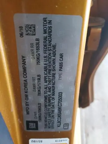 2019 CHEVROLET SPARK 1LT  