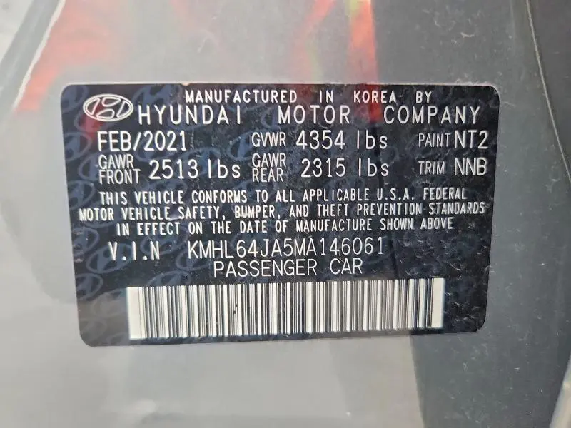 2021 HYUNDAI SONATA SEL  