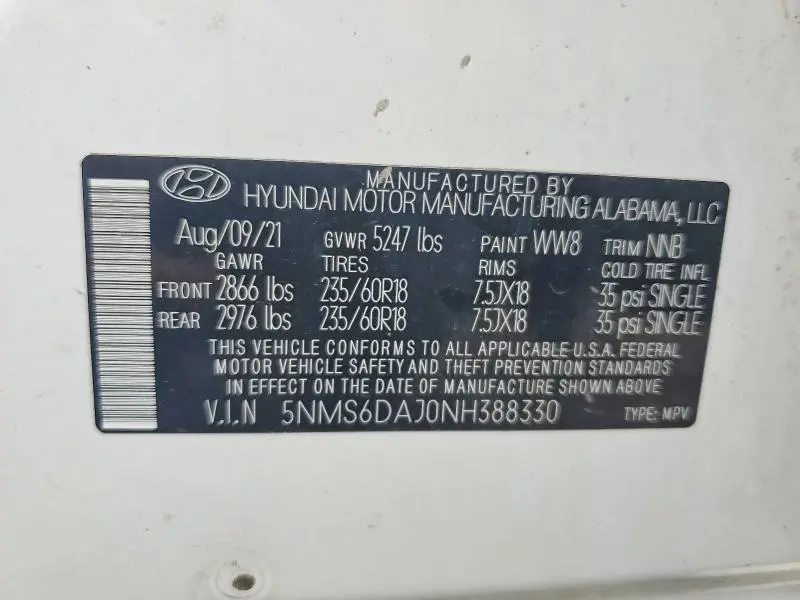 2022 HYUNDAI SANTA FE XRT  