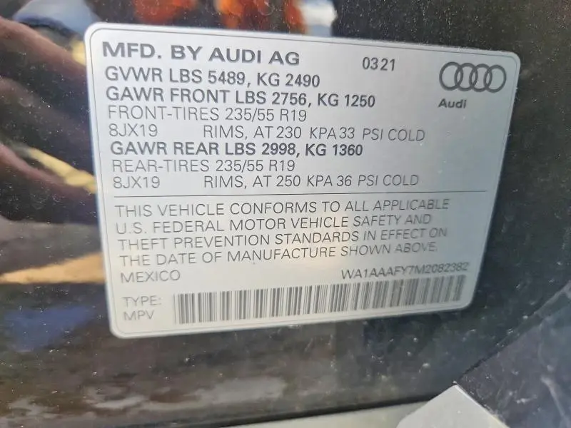 2021 AUDI Q5 PREMIUM  
