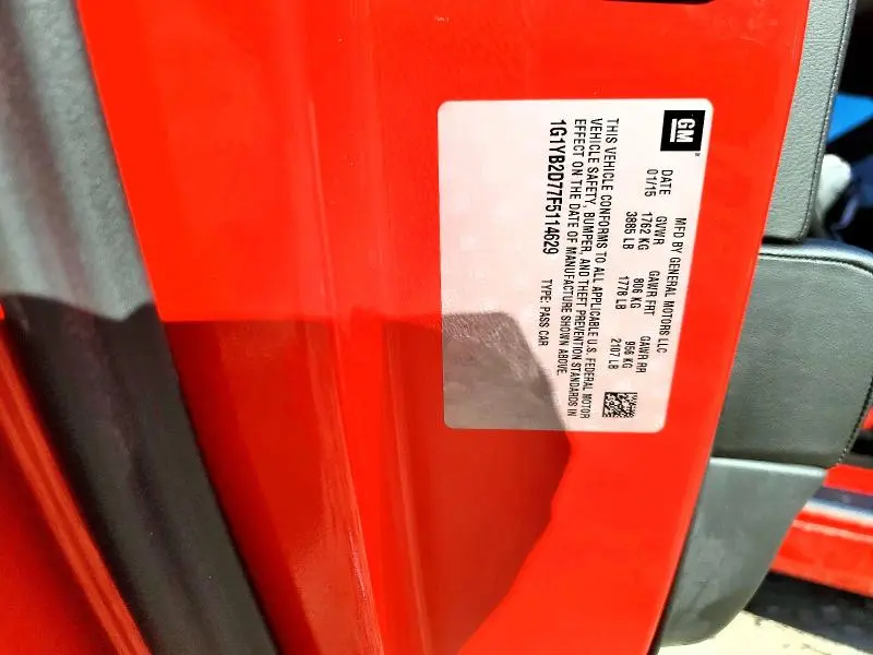 2015 CHEVROLET CORVETTE STINGRAY 1LT  