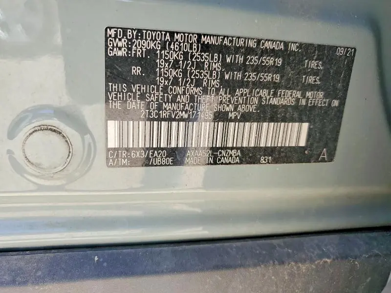 2021 TOYOTA RAV4 XLE PREMIUM  
