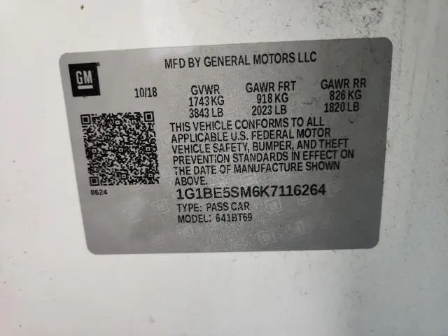 2019 CHEVROLET CRUZE LT