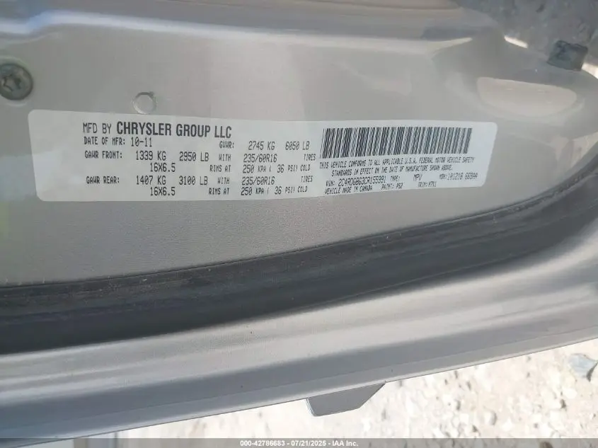 2012 DODGE GRAND CARAVAN SE/AVP