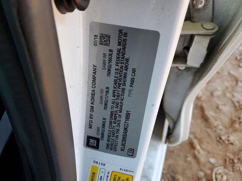 2019 CHEVROLET SPARK LS  