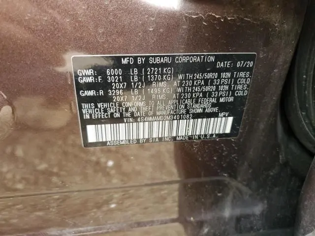 2021 SUBARU ASCENT LIMITED  