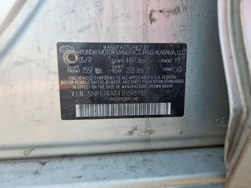 2018 HYUNDAI SONATA SE  
