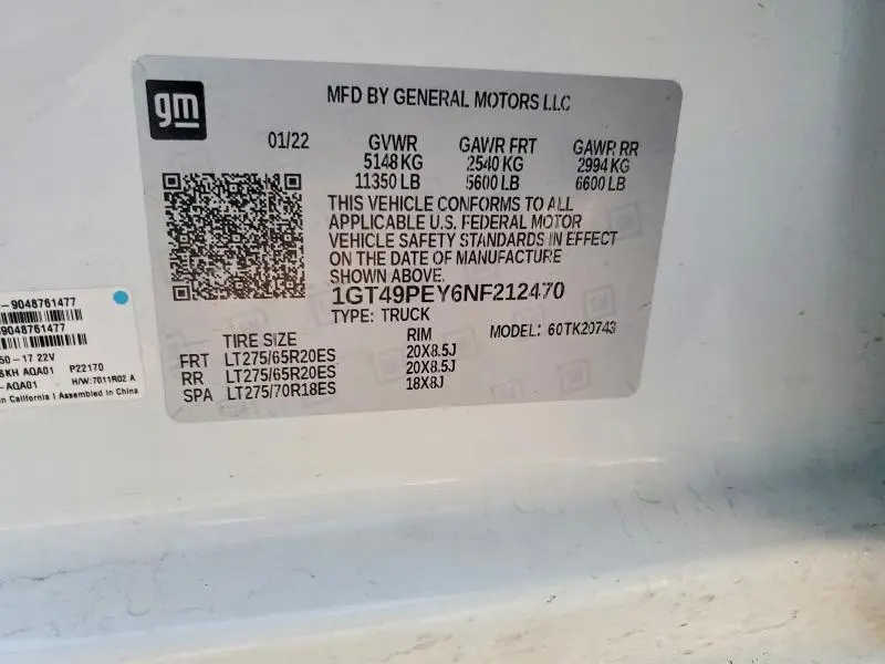 2022 GMC SIERRA K2500 AT4  
