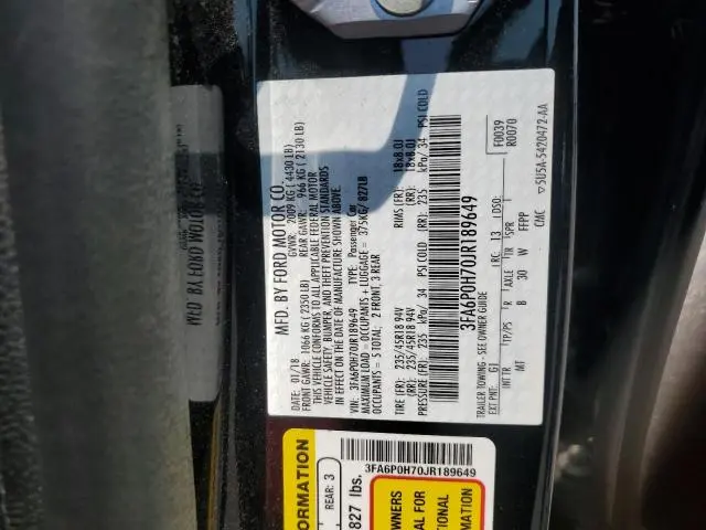 2018 FORD FUSION SE  