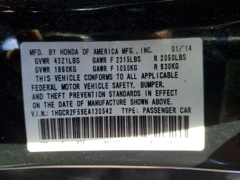 2014 HONDA ACCORD SPORT  