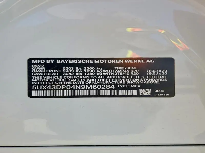 2022 BMW X3 SDRIVE30I  