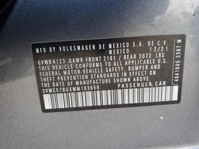 2021 VOLKSWAGEN JETTA S  
