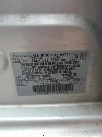 2014 NISSAN VERSA NOTE S  