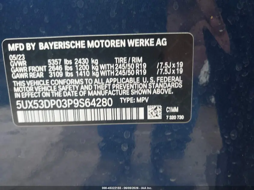 2023 BMW X3 XDRIVE30I
