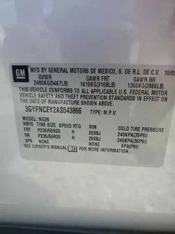 2010 CADILLAC SRX PREMIUM COLLECTION  