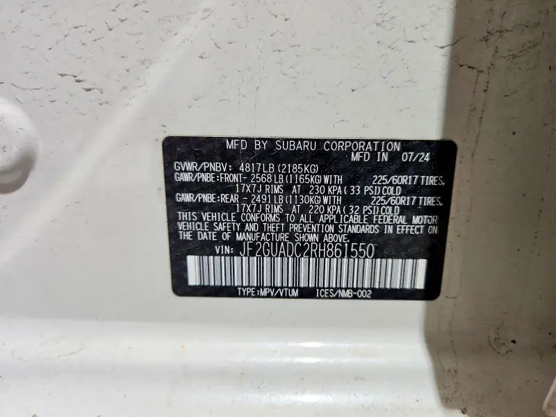 2024 SUBARU CROSSTREK PREMIUM  