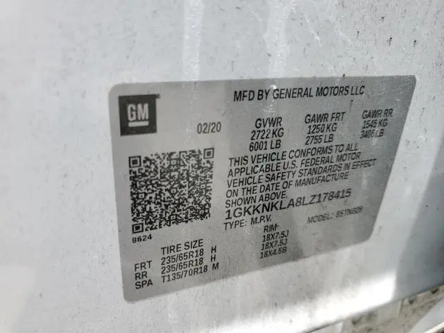 2020 GMC ACADIA SLE  