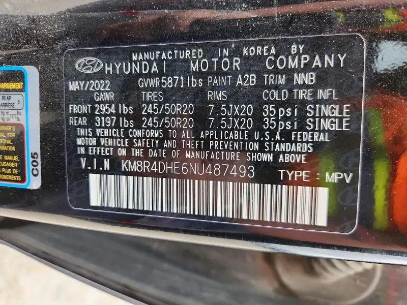 2022 HYUNDAI PALISADE SEL  