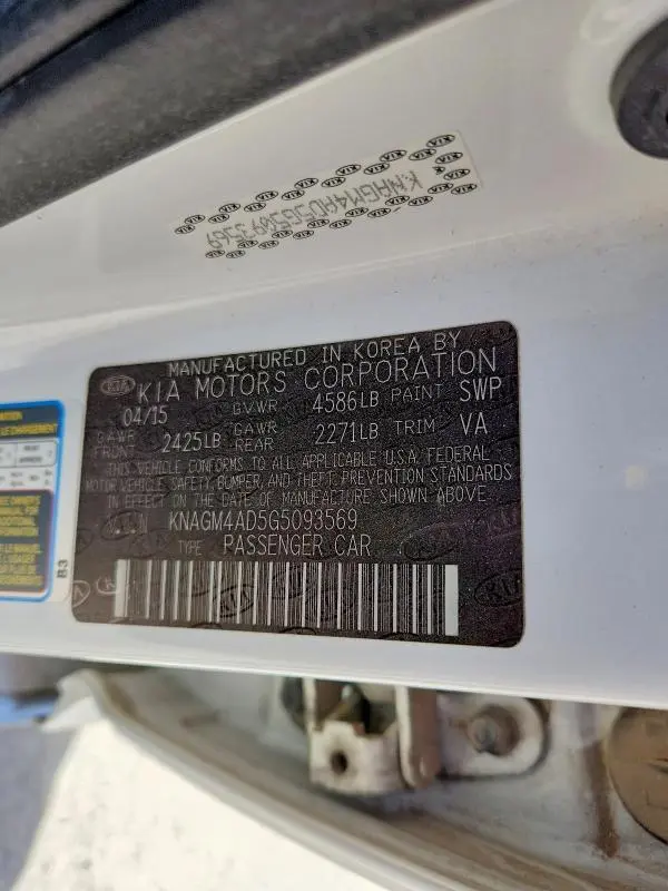 2016 KIA OPTIMA HYBRID  
