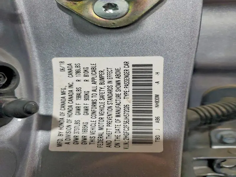 2018 HONDA CIVIC LX  