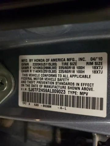 2010 HONDA ACCORD CROSSTOUR EXL  