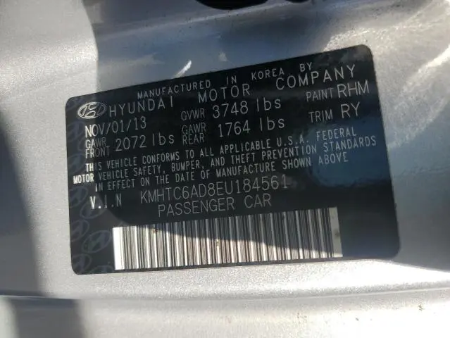 2014 HYUNDAI VELOSTER   