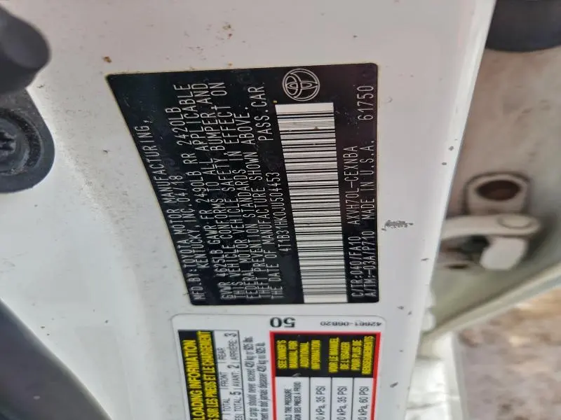 2018 TOYOTA CAMRY LE  