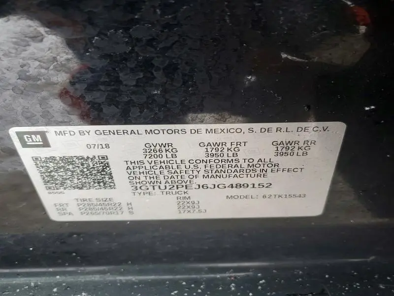 2018 GMC SIERRA K1500 DENALI  