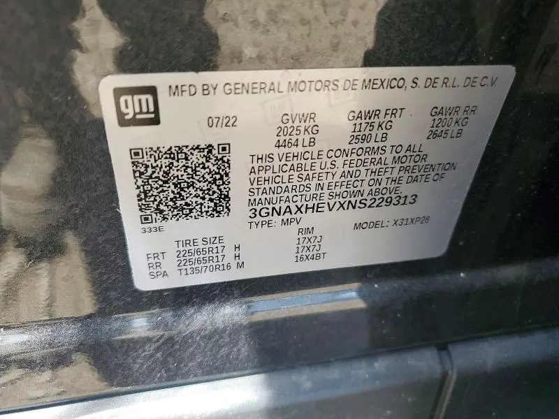 2022 CHEVROLET EQUINOX LS  
