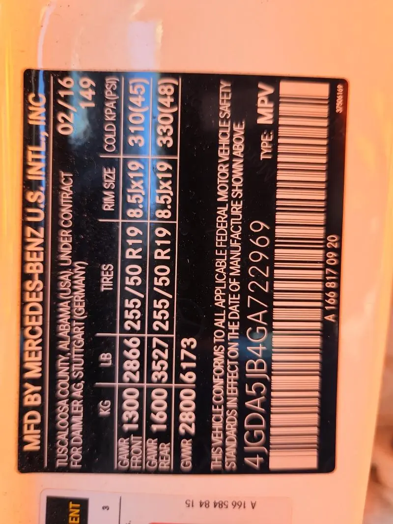 2016 MERCEDES-BENZ GLE 350