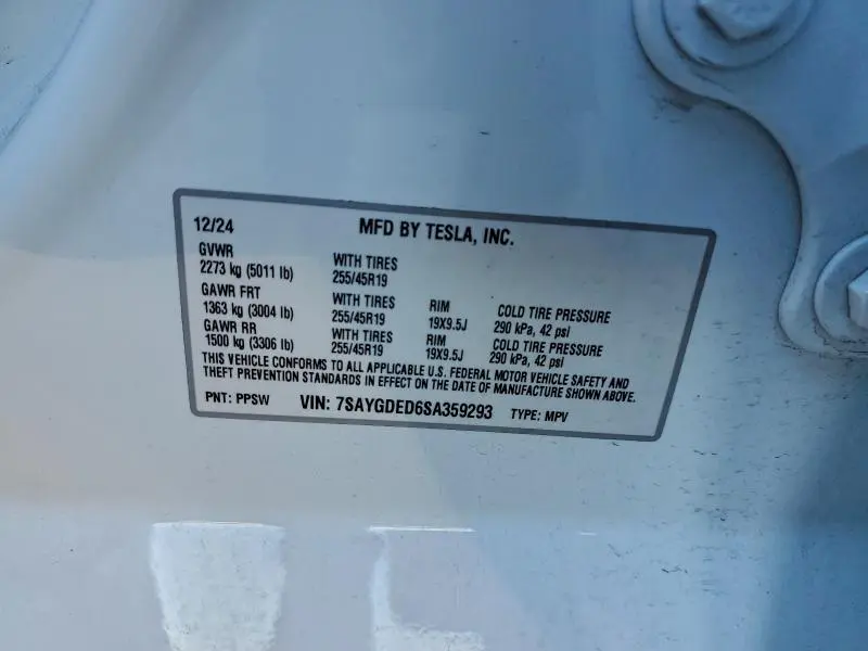 2025 TESLA MODEL Y   