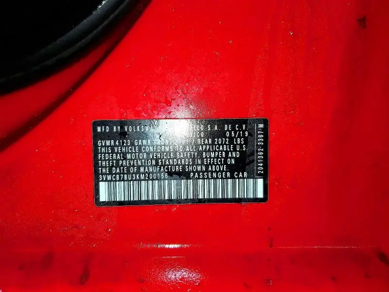 2019 VOLKSWAGEN JETTA S  