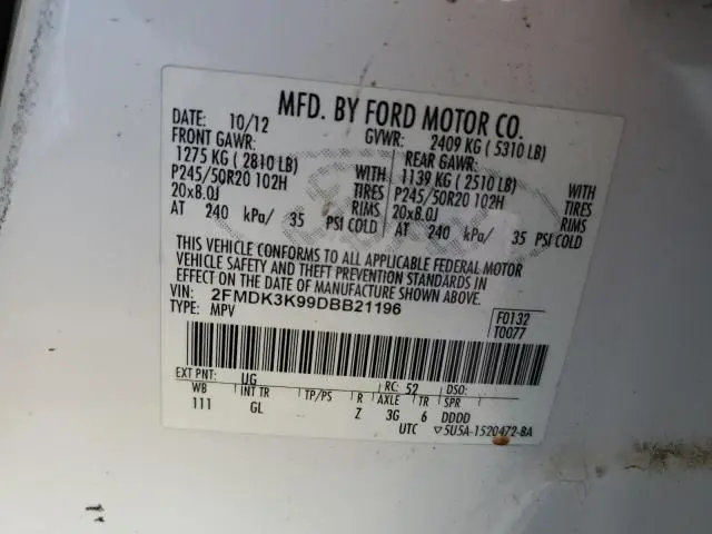 2013 FORD EDGE LIMITED  