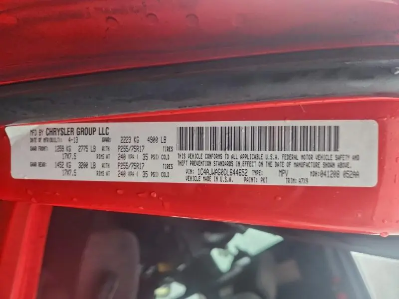 2013 JEEP WRANGLER SPORT  