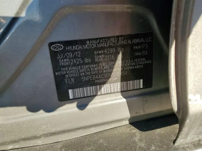 2013 HYUNDAI SONATA GLS  