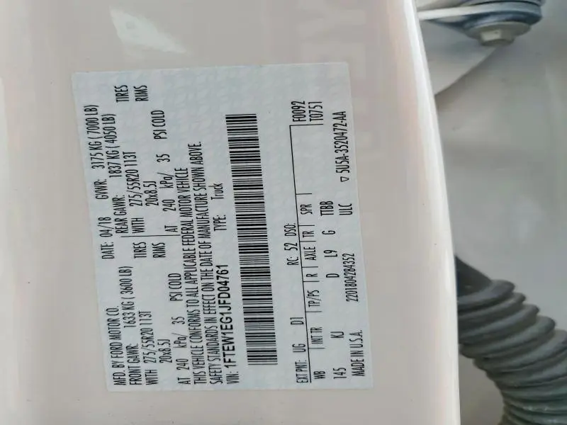 2018 FORD F150 SUPERCREW  