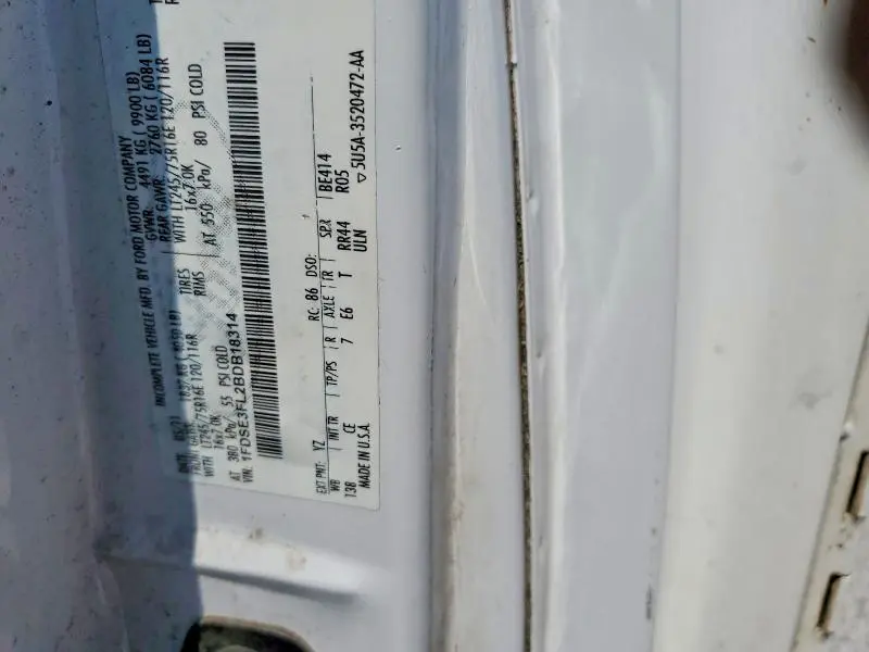 2011 FORD ECONOLINE E350 SUPER DUTY CUTAWAY VAN  
