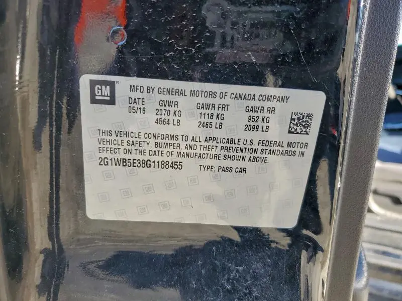 2016 CHEVROLET IMPALA LIMITED LT  