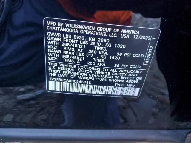 2024 VOLKSWAGEN ATLAS SEL PREMIUM R-LINE  